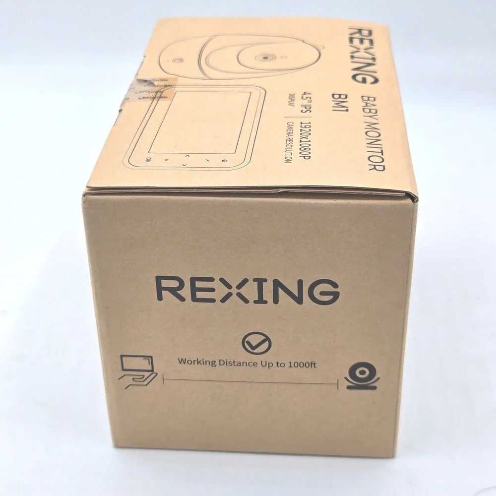 Rexing BM1 Baby Monitor 4.5 Inch IPS 1920x1080p HD Video‎ Night Vision, New